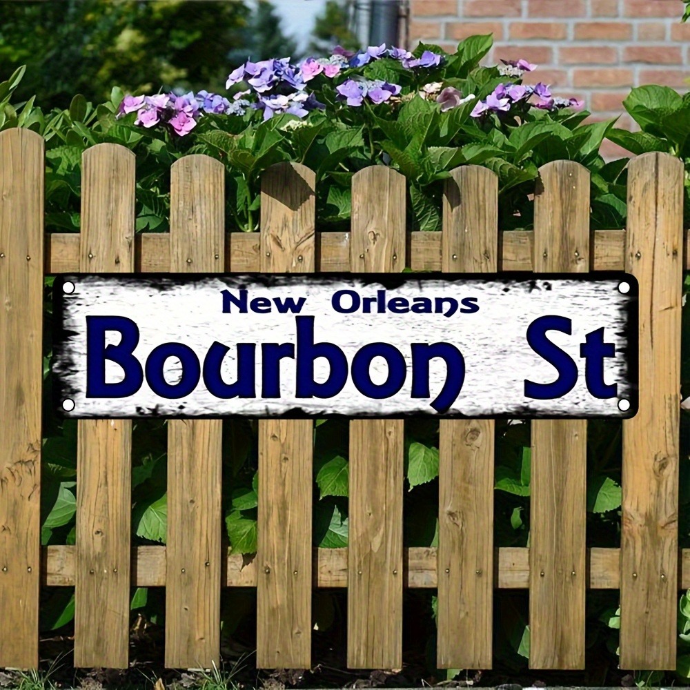 Home Decor New Orleans - カスタム バーボンストリート ニューオーリンズ メタルサイン装飾のみ、ヴィンテージジャズバー ウォールアート ホームバー