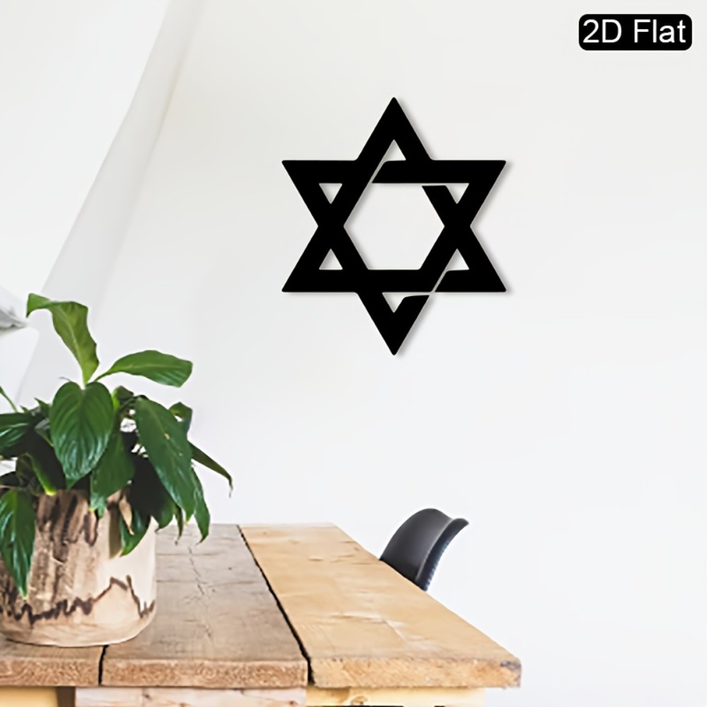 Home Decor Retro - CIFBUY 鉄製ウォールアート ダビデの星 メタルウォールデコレーション ユダヤ教ヴィンテージ彫刻 ホームリビングルーム