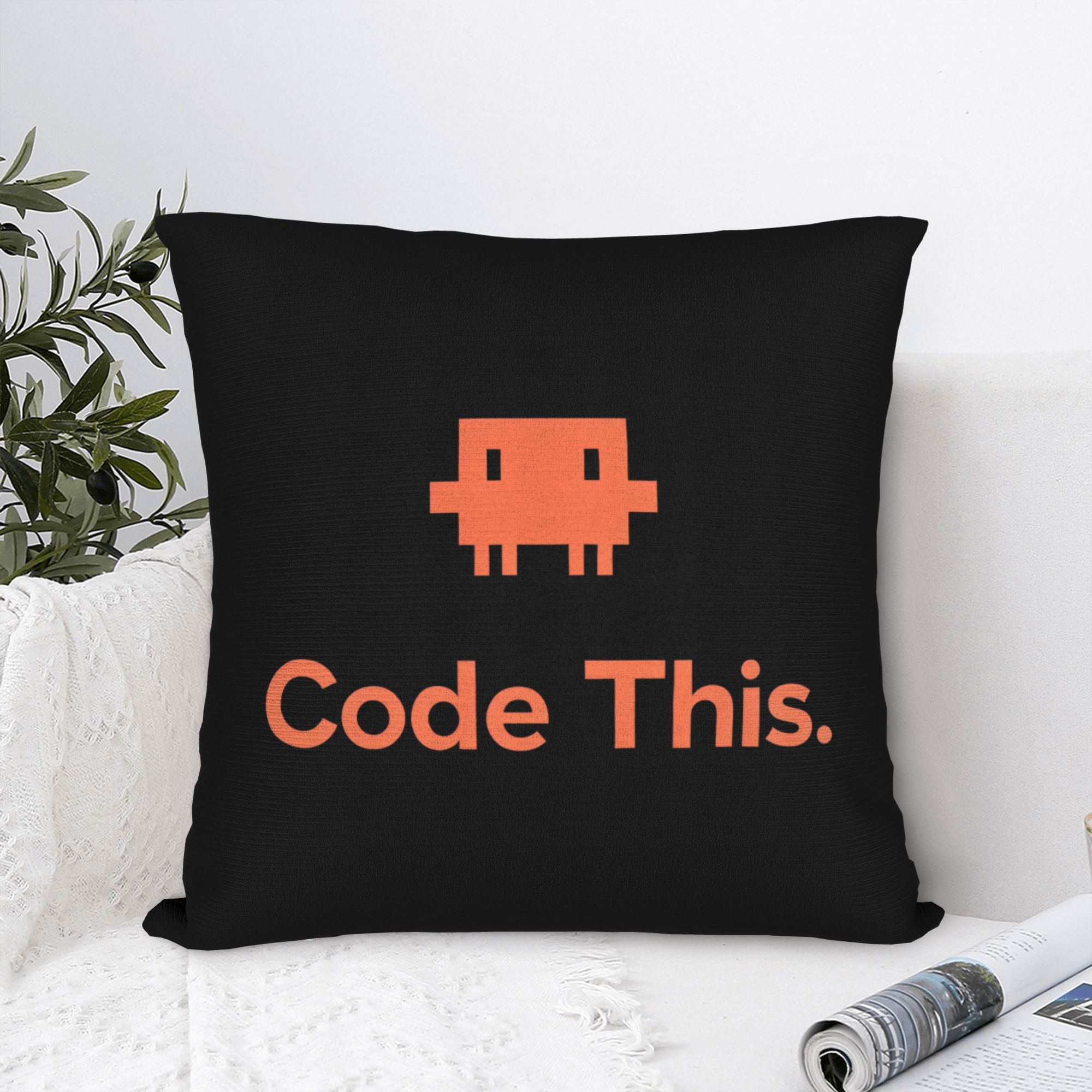 Home Decor Ai Free - 3d オレンジキューブ Ananx1 Ai エージェントキャラクタークロード枕ケースデザイン枕カバーオフィス車の家の装飾ファッション枕カバー