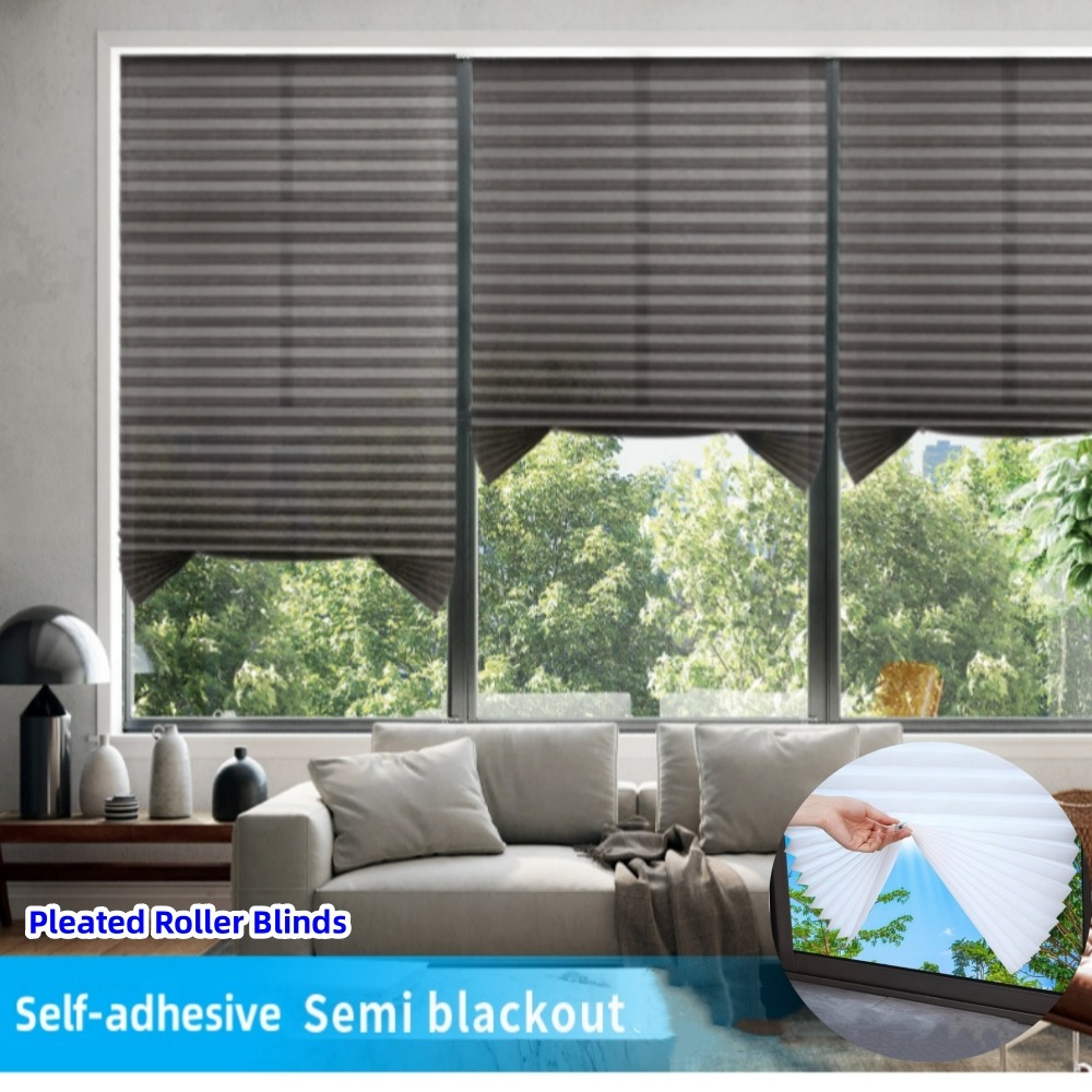 Home Decor Window Blinds - プリーツカーテン,不織布,寝室,バルコニー,バスルーム,シャワー,窓,装飾用