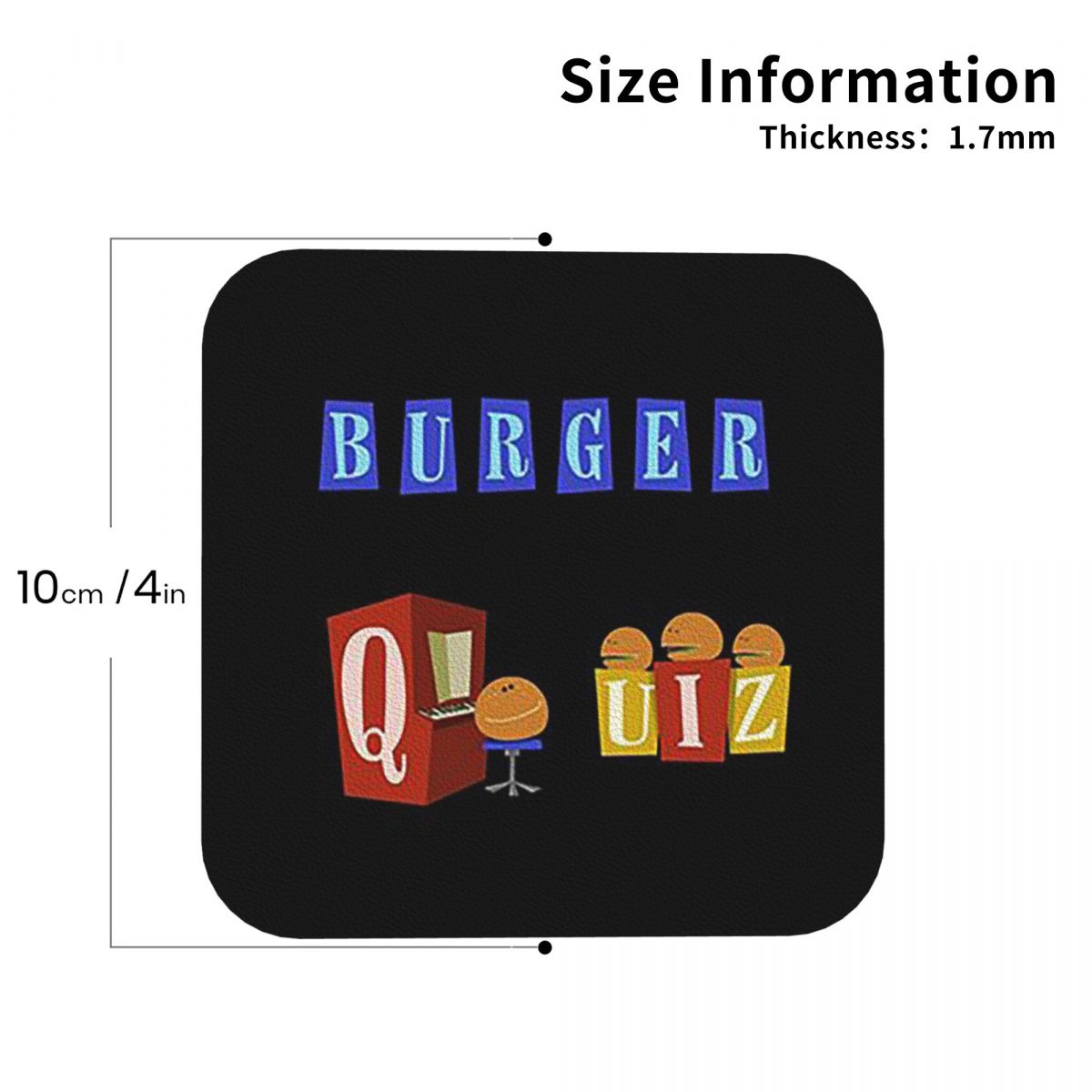 Home Decor Quiz Free - バーガークイズ 新ロゴ コースター キッチン プレースマット 滑り止め
