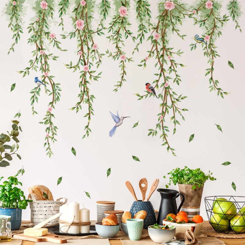 枝花鳥ガラスステッカーリビングルームの窓のテーマ装飾壁ステッ - Home Decor Window Blinds のレビューと価格