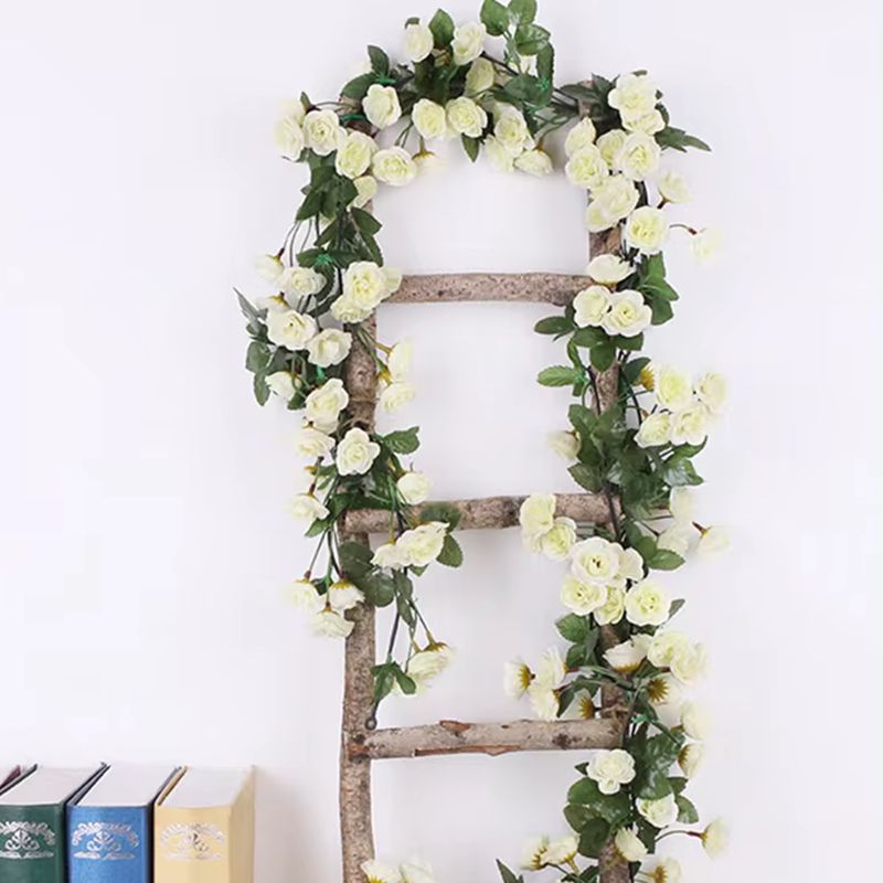 造花シルクローズ模擬つる植物ウェディングリースガーランドホー - Home Decor Ai Free のレビューと価格