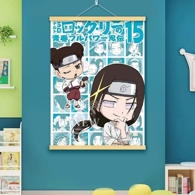 Qバージョン ナルト ロック・リー スクロールポスター 木製 - Home Decor Ai Free のレビューと価格