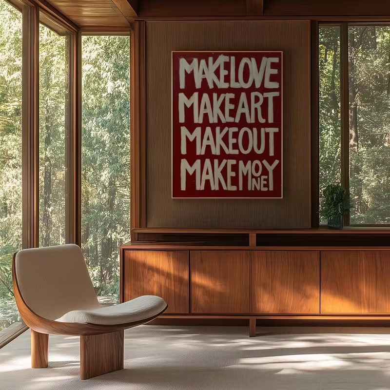 モダン、レトロな自作の「Love Kisses Me」の引用 - Home Decor Retro のレビューと価格