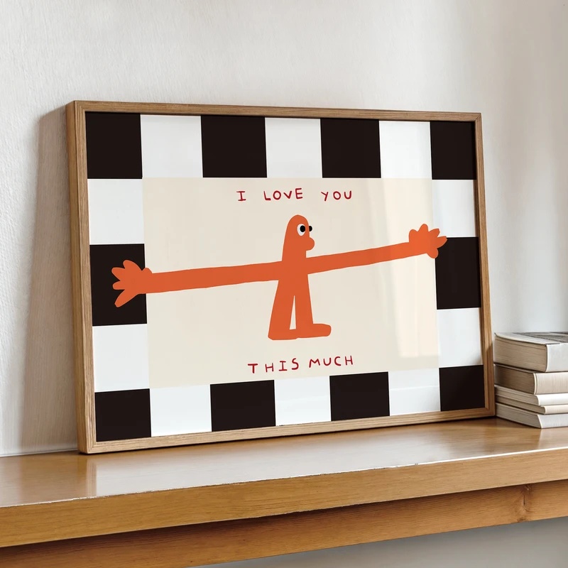 このくらい君を愛している - ウォールアートキャンバスプリン - Home Decor Quotes のレビューと価格