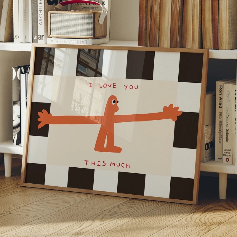 このくらい君を愛している - ウォールアートキャンバスプリン - Home Decor Quotes のレビューと価格