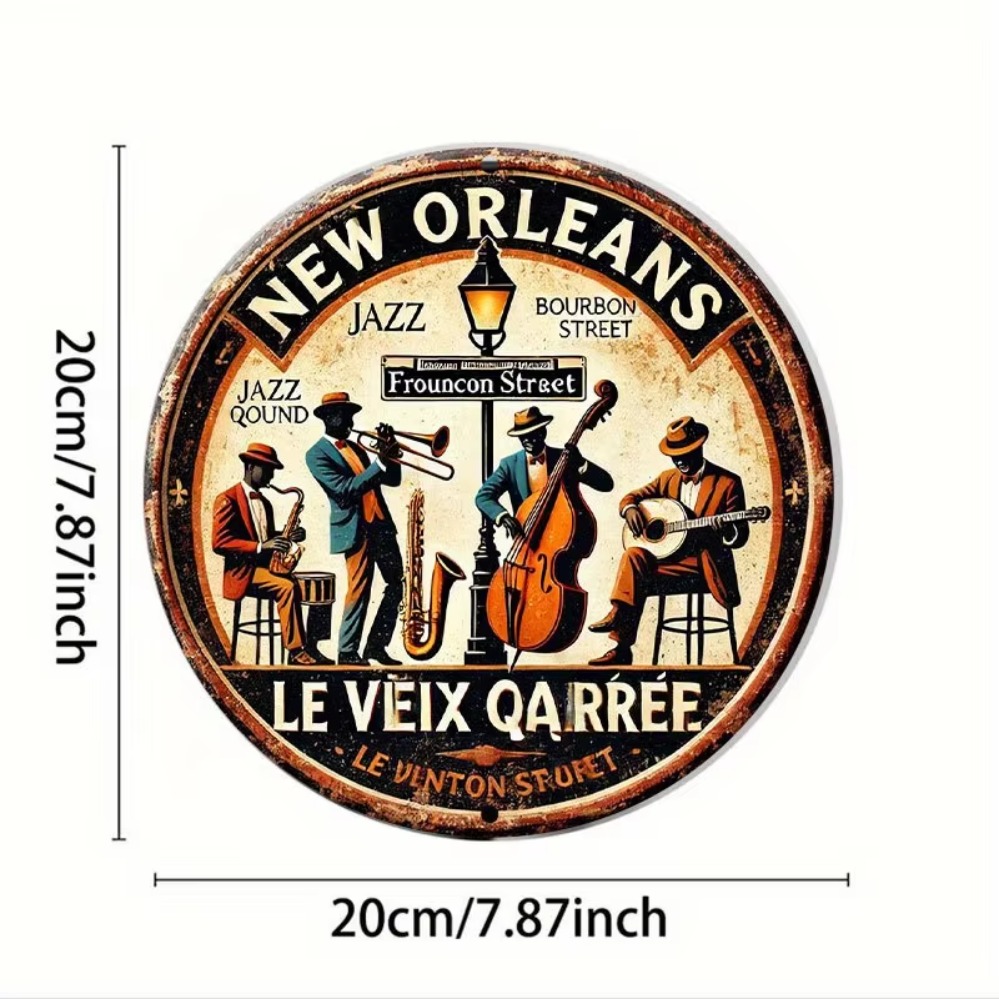 2D フラット「ニューオーリンズ ジャズ バンド」サイン：素 - Home Decor New Orleans のレビューと価格