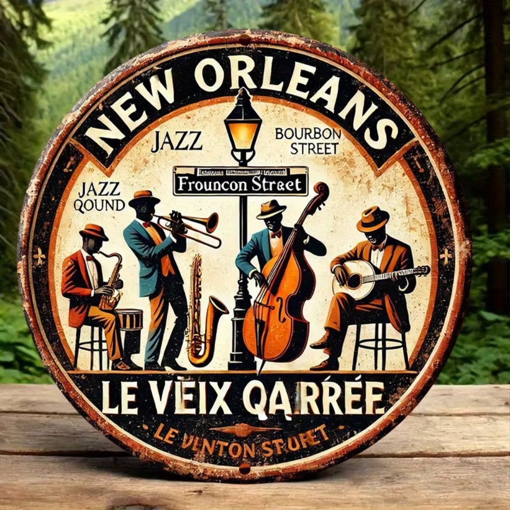 2D フラット「ニューオーリンズ ジャズ バンド」サイン：素 - Home Decor New Orleans のレビューと価格