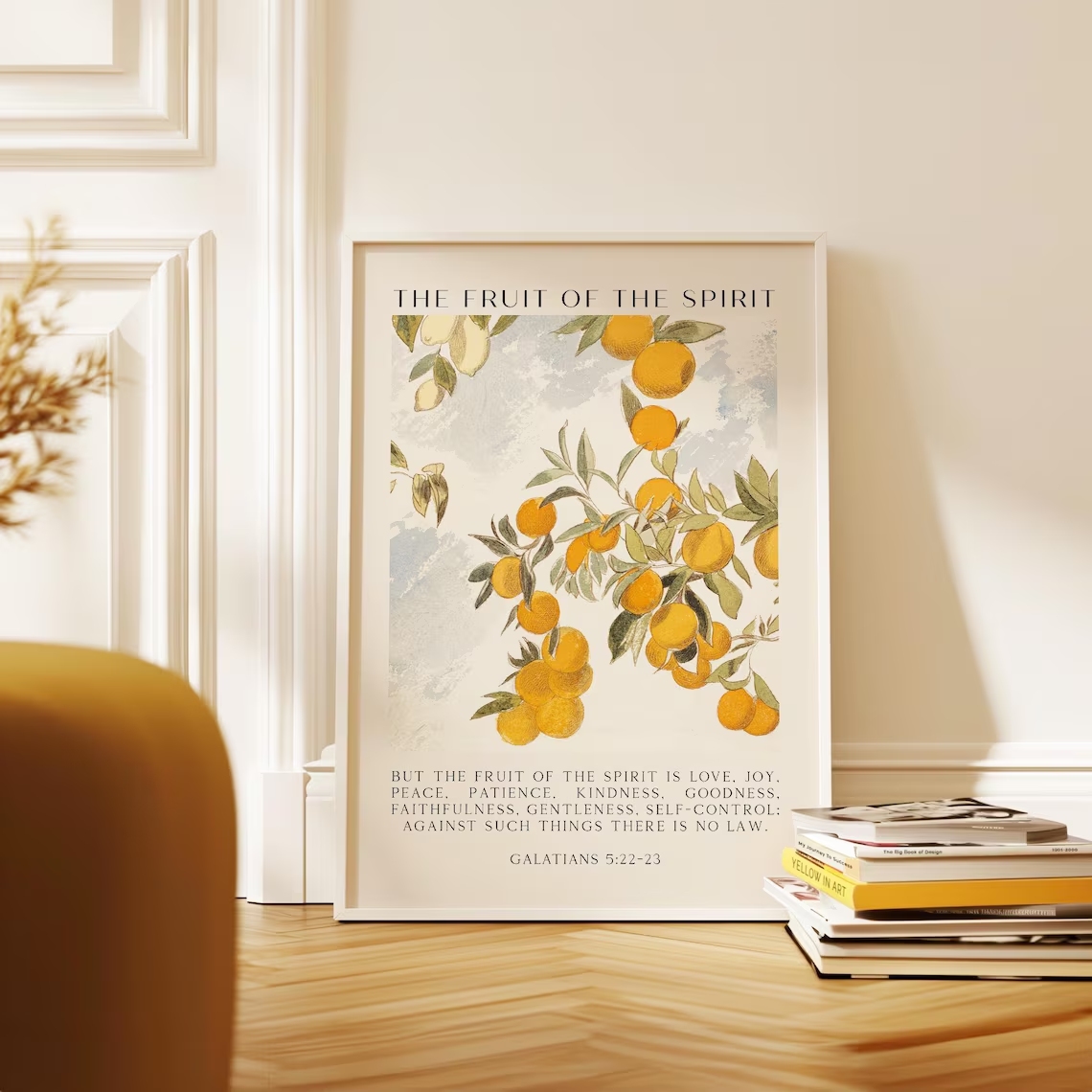 モダンな「霊の果実」の引用句ウォールアートプリントキャンバス - Home Decor Quotes のレビューと価格