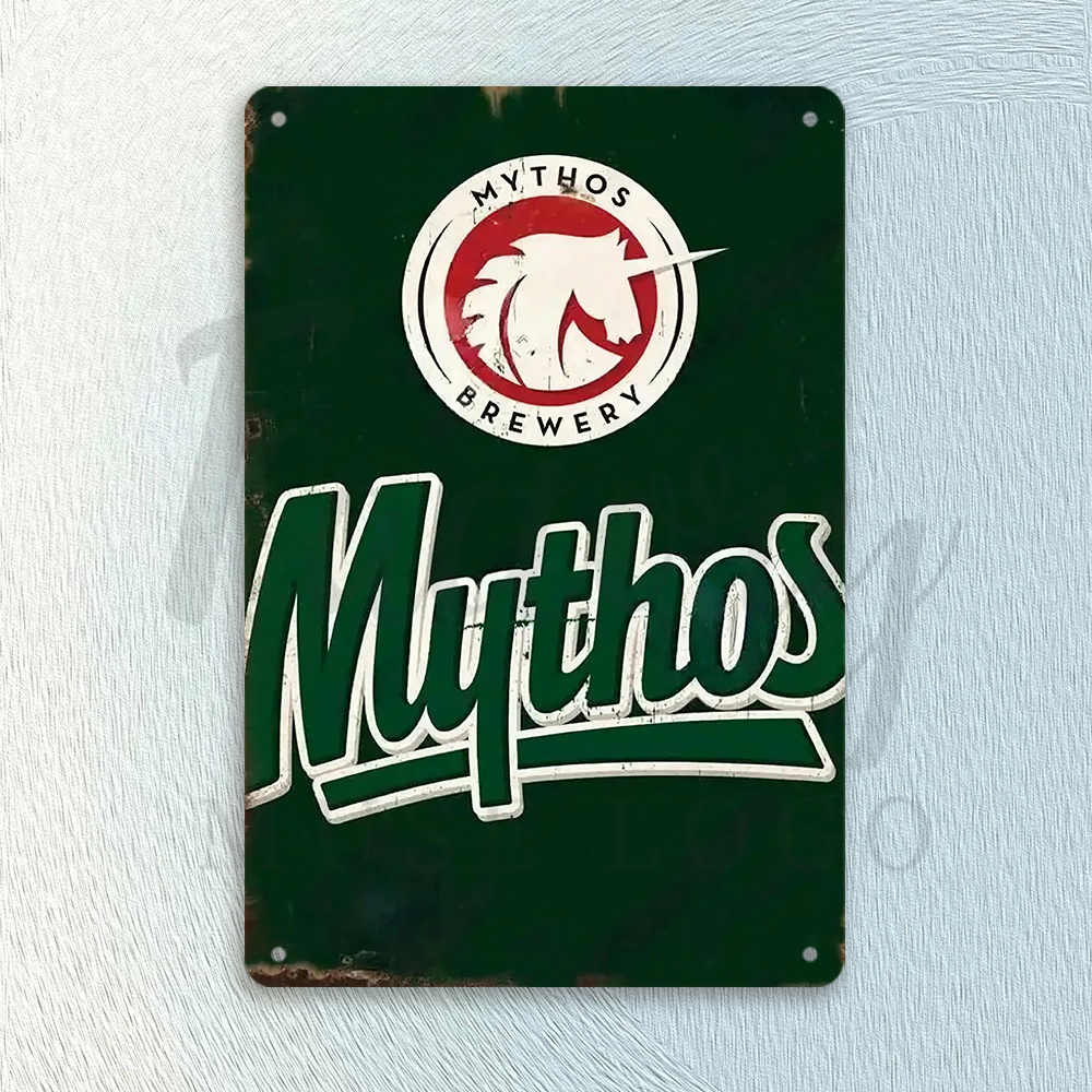 Mythos Brewery ヴィンテージメタルブリキ看板  - Home Decor Logo のレビューと価格