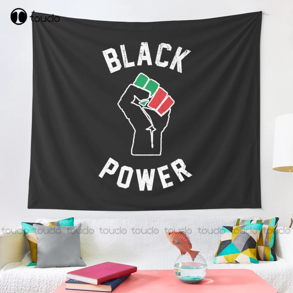ブラックパワーフィストタペストリータペストリー Web サイ - Home Decor Website のレビューと価格
