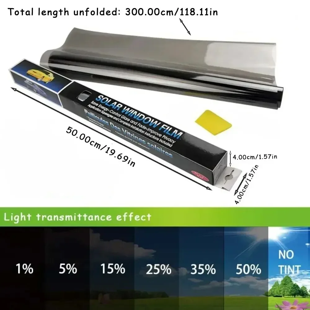3 メートル × 50 センチメートル VLT 黒車の窓箔着 - Home Decor Window Blinds のレビューと価格