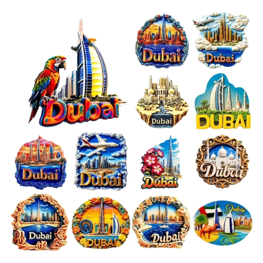 3D樹脂製ドバイ冷蔵庫マグネットUAEブルジュ・ハリファブル - Home Decor Uae のレビューと価格