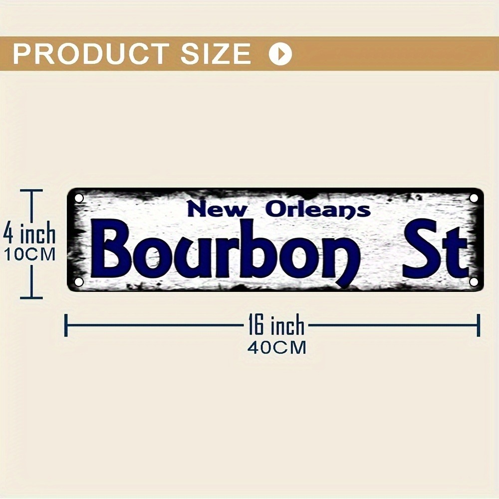 カスタム バーボンストリート ニューオーリンズ メタルサイン - Home Decor New Orleans のレビューと価格