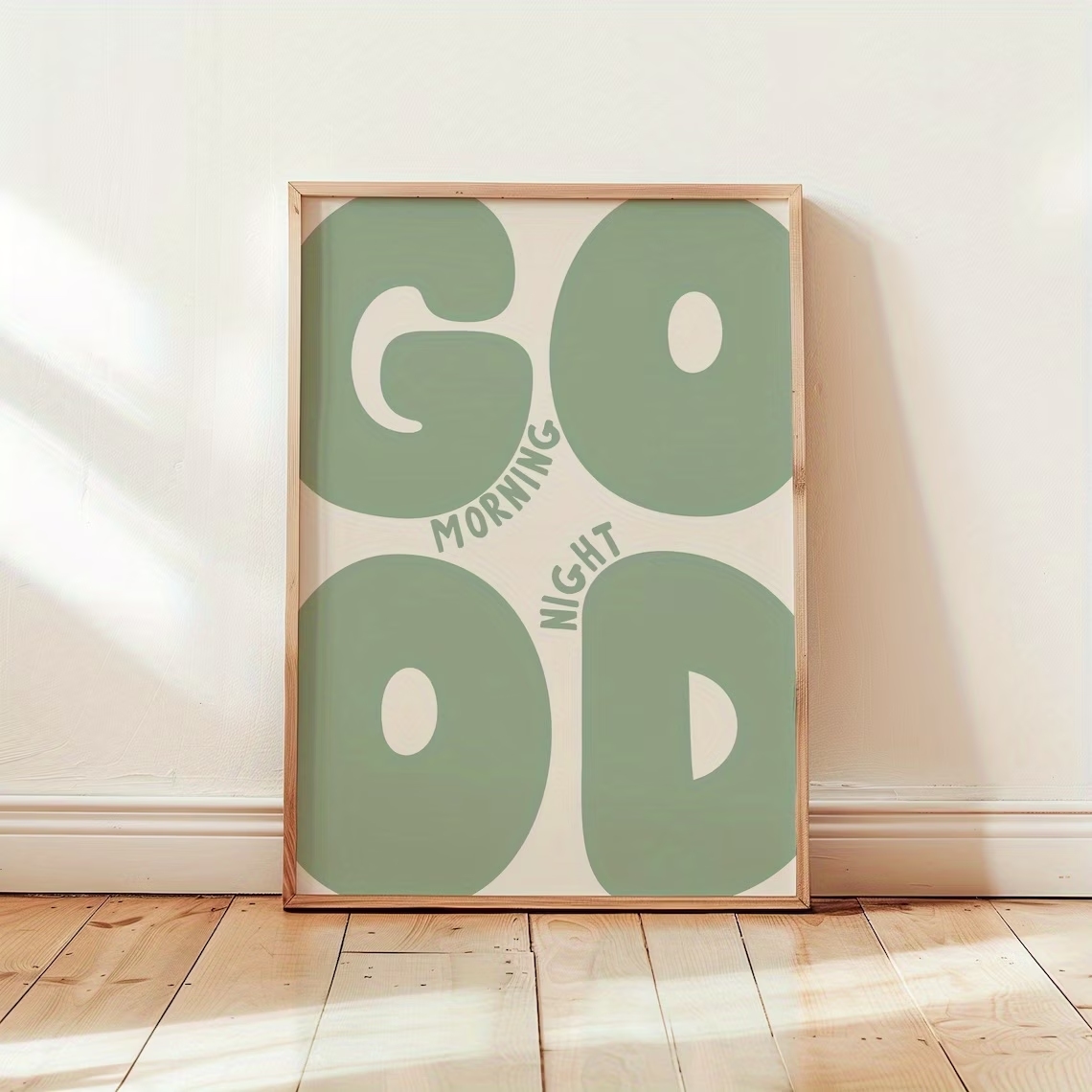 モダンなグリーンのグッドモーニンググッドナイト引用句ウォール - Home Decor Quotes のレビューと価格