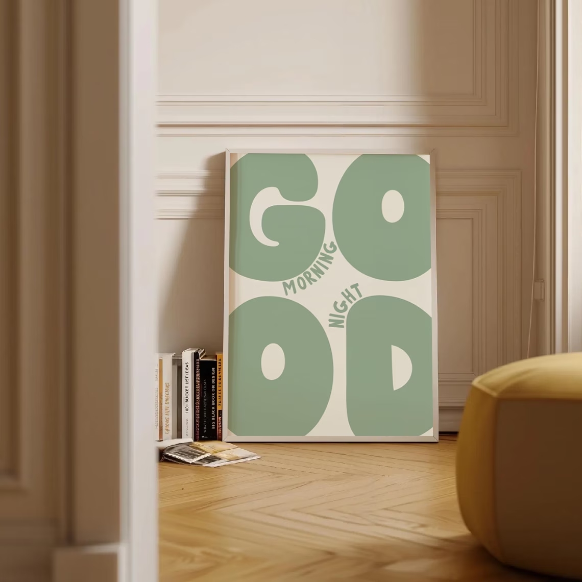 モダンなグリーンのグッドモーニンググッドナイト引用句ウォール - Home Decor Quotes のレビューと価格