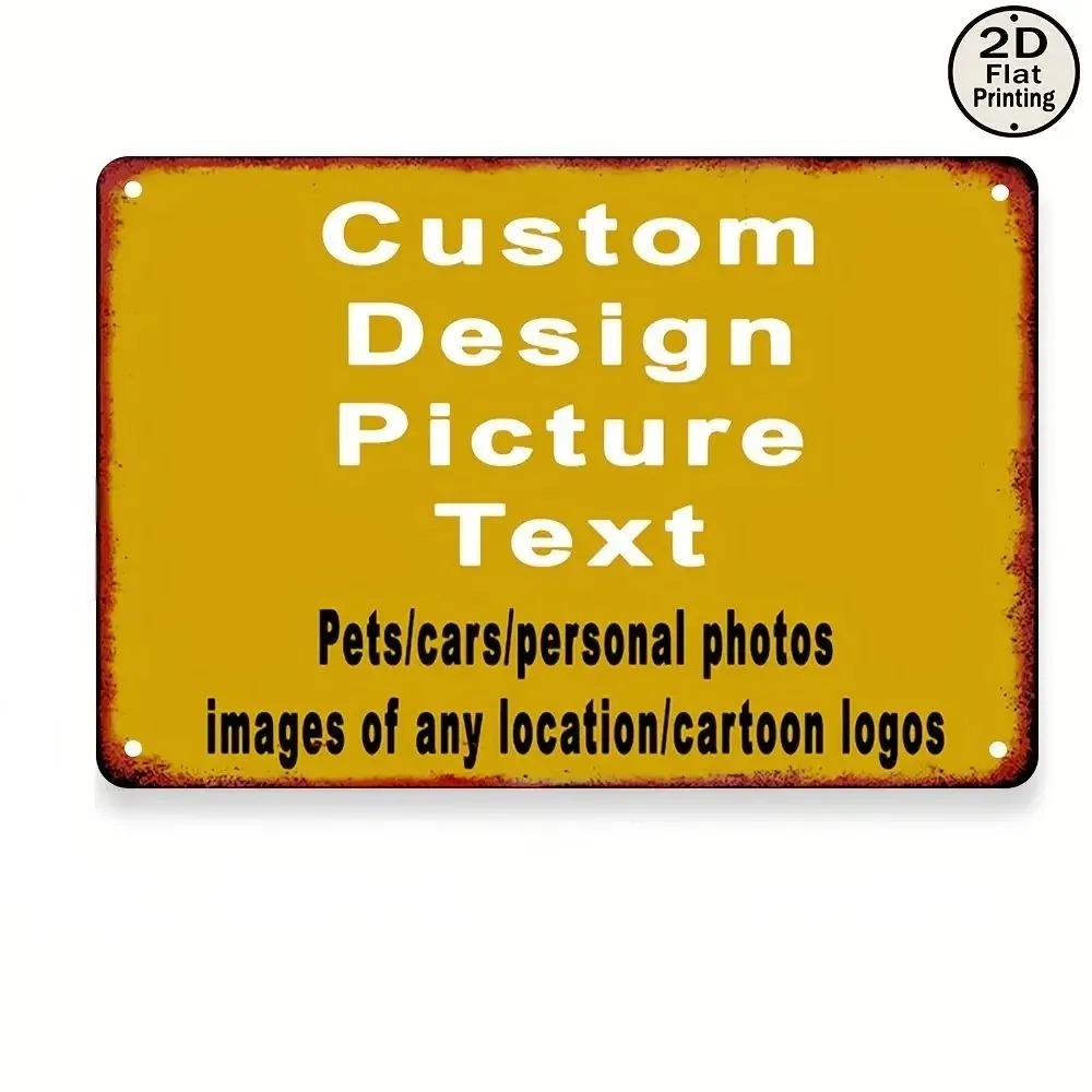 [2Dフラット] 1枚入りカスタムヴィンテージメタルプレート - Home Decor Logo のレビューと価格