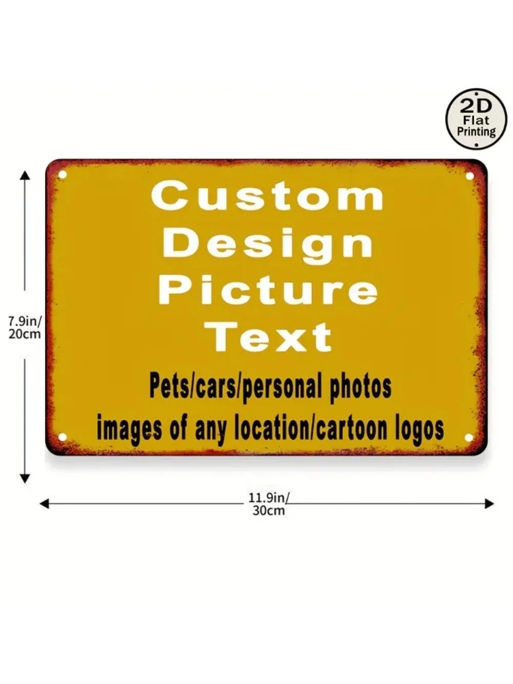 [2Dフラット] 1枚入りカスタムヴィンテージメタルプレート - Home Decor Logo のレビューと価格