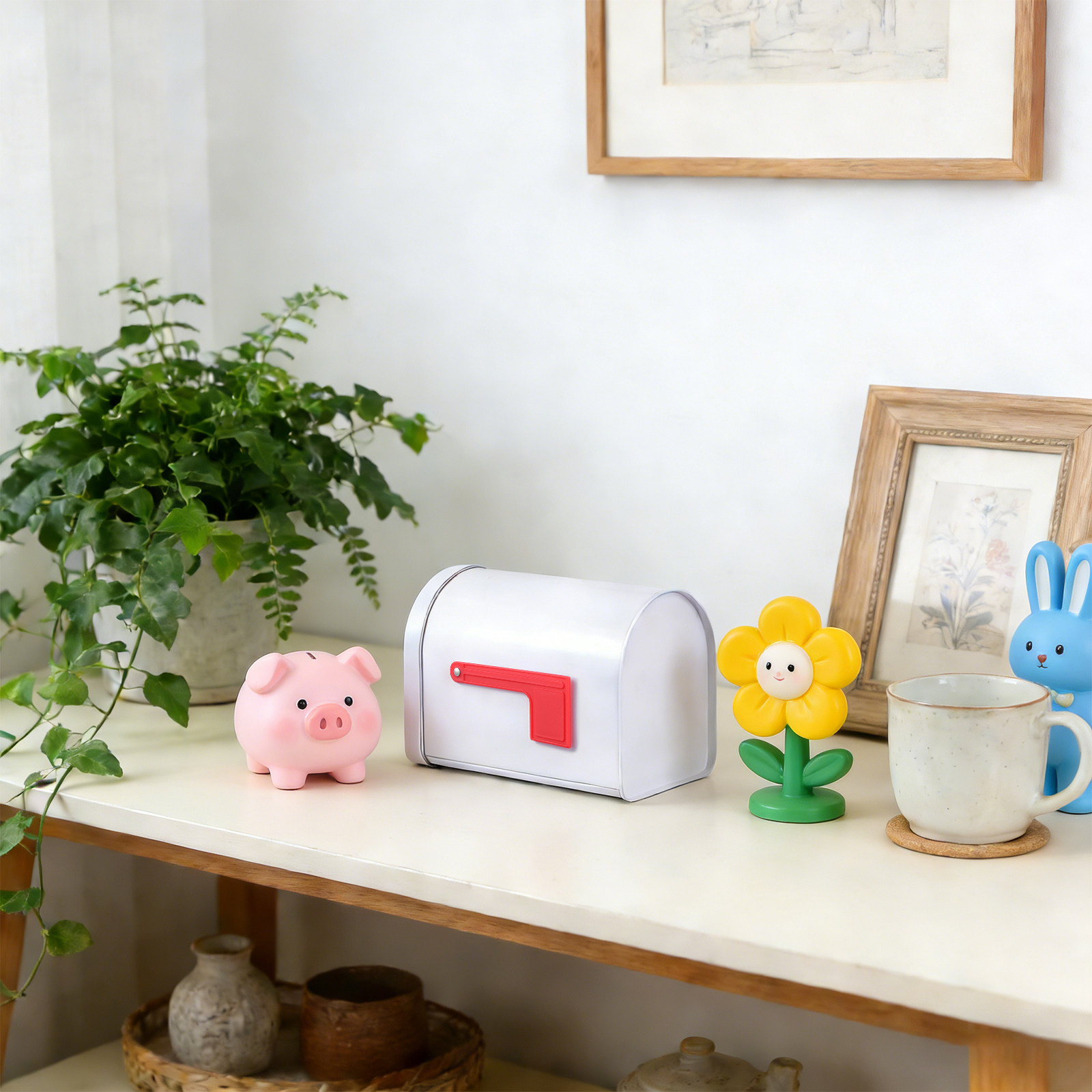 2個入り、小型の金属製郵便受け、レトロ調のブリキ製レターボッ - Home Decor Retro のレビューと価格