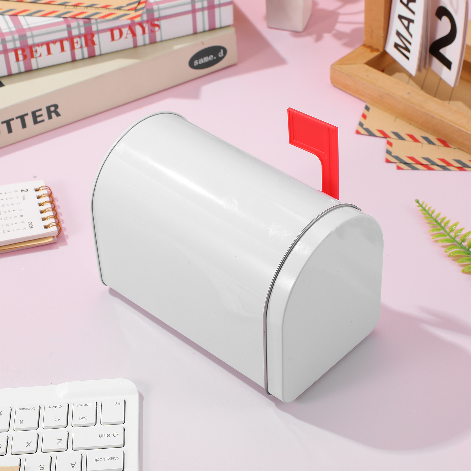 2個入り、小型の金属製郵便受け、レトロ調のブリキ製レターボッ - Home Decor Retro のレビューと価格