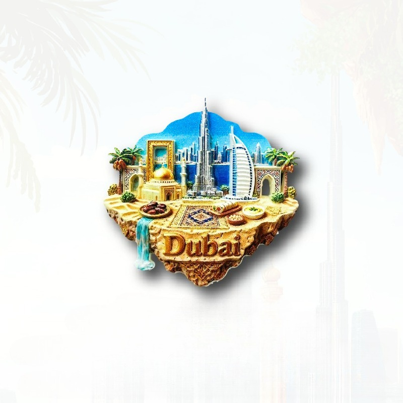 ドバイ浮島冷蔵庫マグネット - 豪華な3Dスカイラインと象徴 - Home Decor Uae のレビューと価格