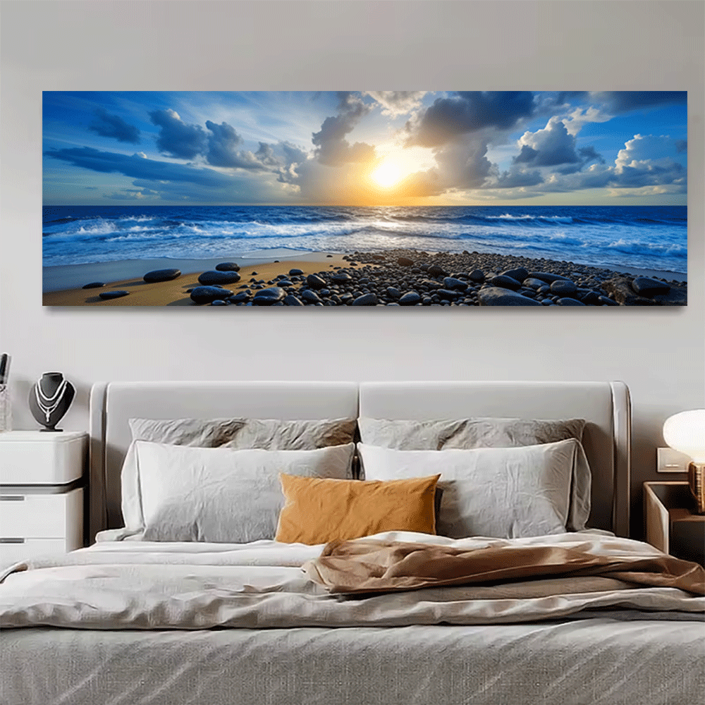 1PC-キャンバスポスター非フレーム化された海の夕日ビーチパ - Home Decor Design Interior のレビューと価格