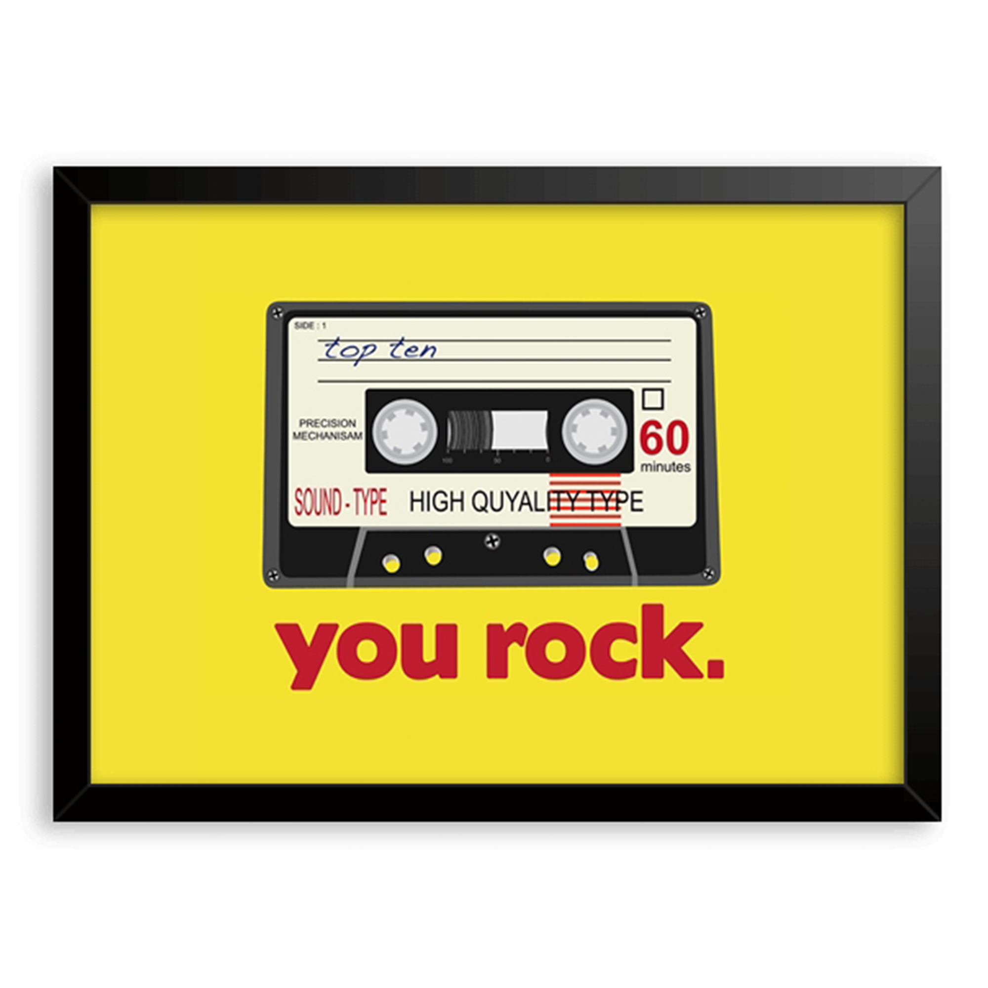 モダンイエロー You Rock Quotes ウォールアー - Home Decor Quotes のレビューと価格