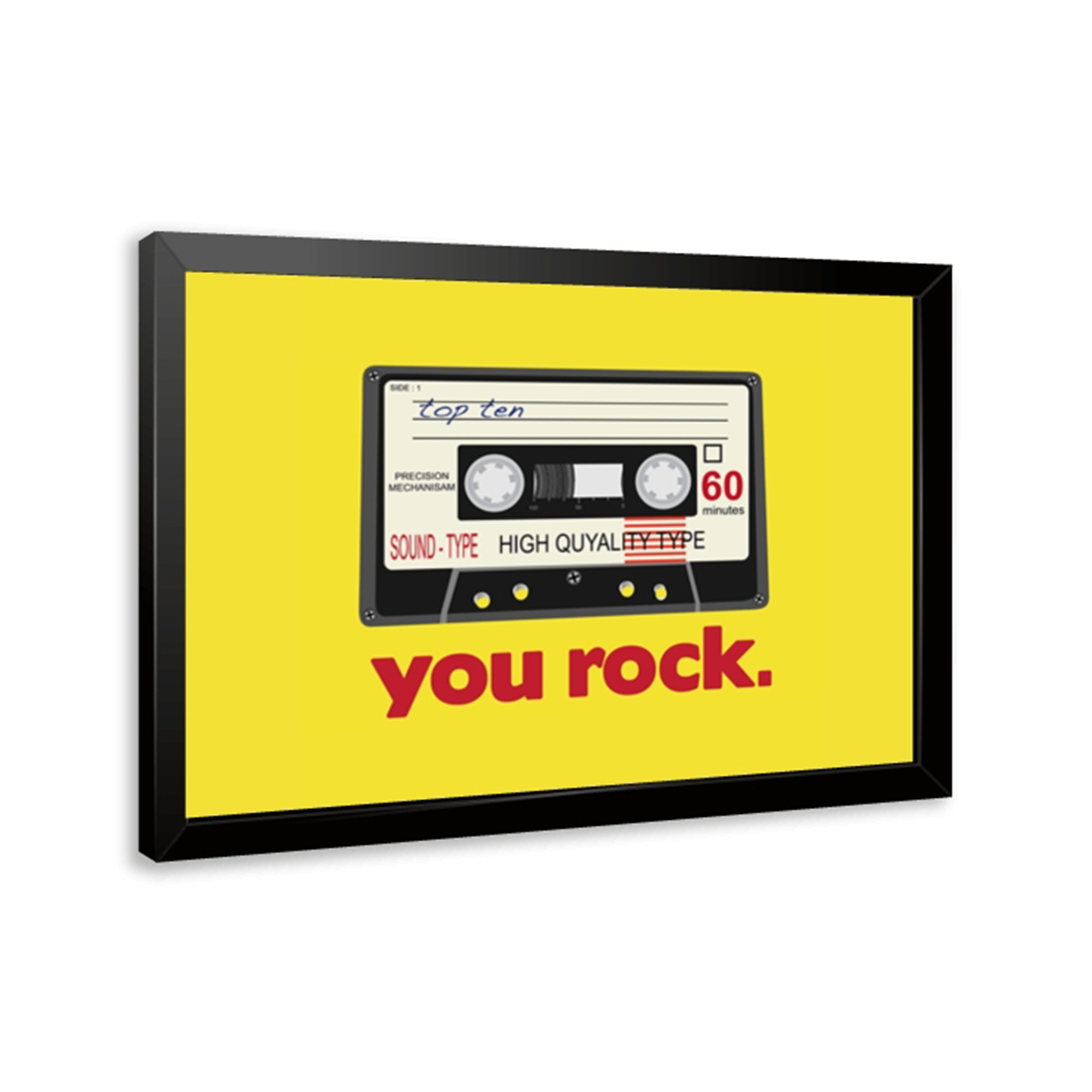 モダンイエロー You Rock Quotes ウォールアー - Home Decor Quotes のレビューと価格