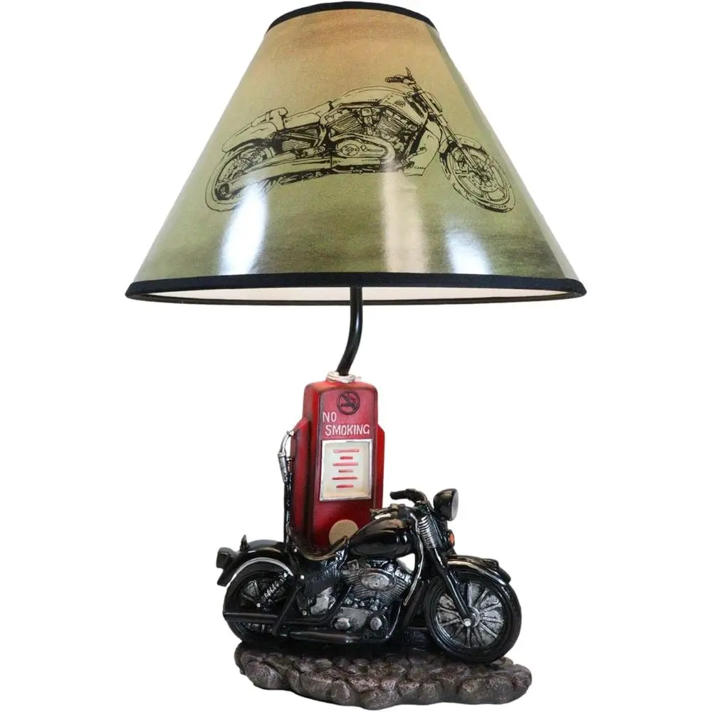 ヴィンテージレトロブラックオートバイガスポンプデスクランプ（ - Home Decor Retro のレビューと価格