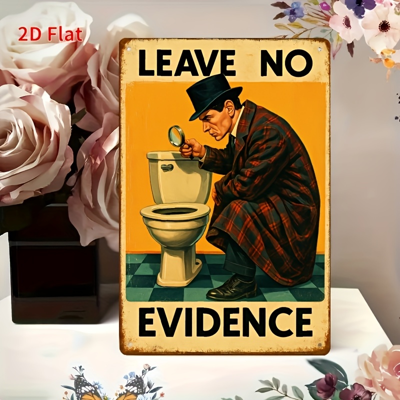 2Dの平面金属製の装飾板。奇妙な探偵をテーマにしたバスルーム - Home Decor Quotes のレビューと価格